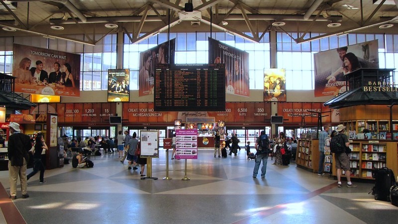 Interior view of South Station in Boston Interior view of South Station in Boston