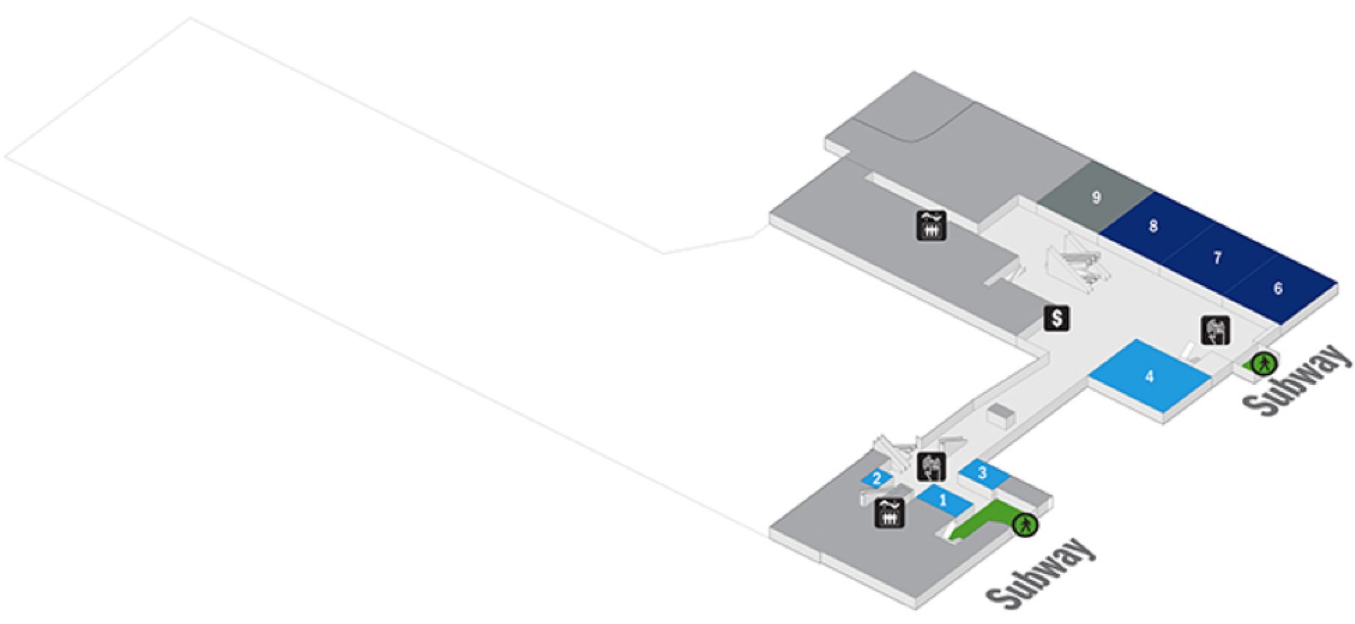 Port Authority Bus Terminal Interior Map - Subway Level Port Authority Bus Terminal Interior Map - Subway Level
