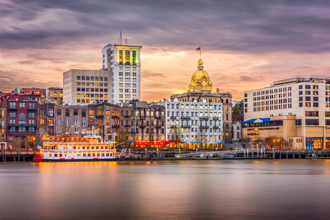 Take a bus or train to Savannah for a fun-filled trip!