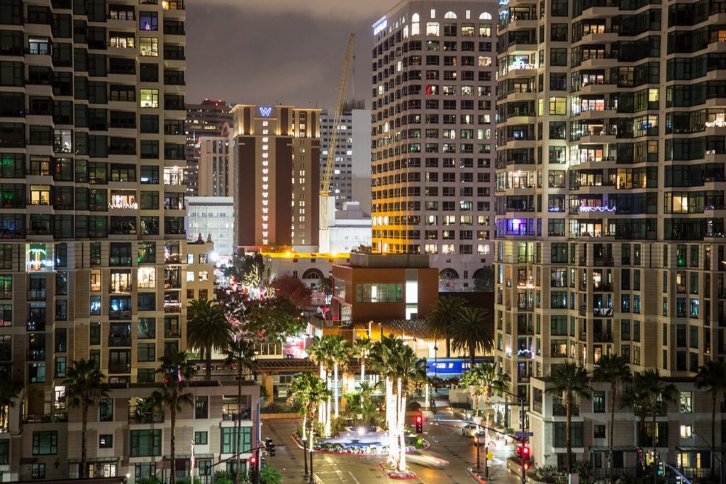 San Diego at night