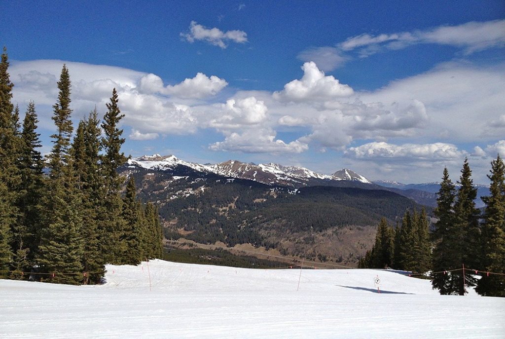 Snowy mountains in Frisco, Colorado.