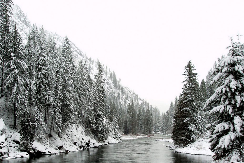 Photo of a creek near Leavenworth, WA.