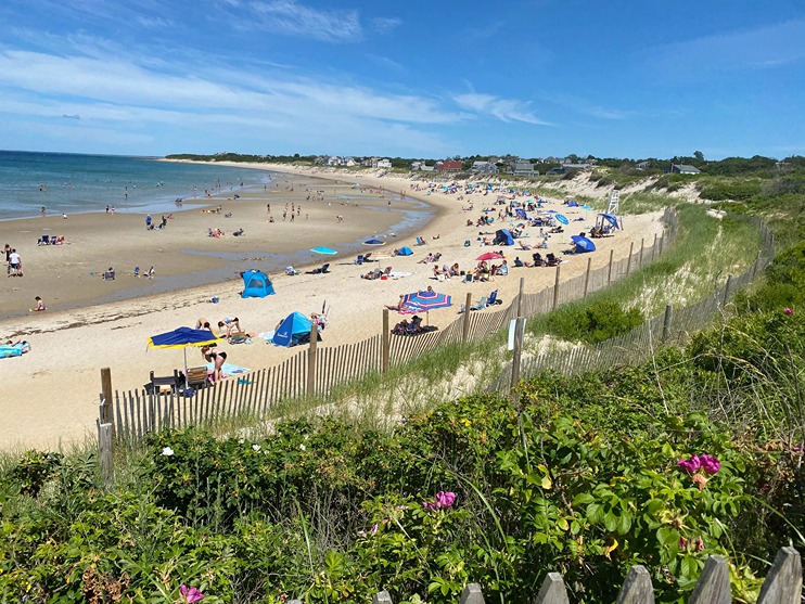 People enjoying the sandy beaches of Cape Cod