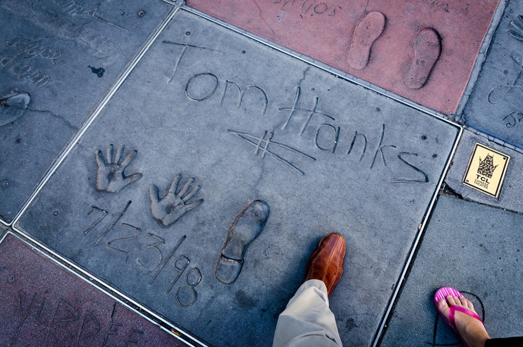 Photo of the Forecourt of the Stars outside the TCL Chinese Theatre.