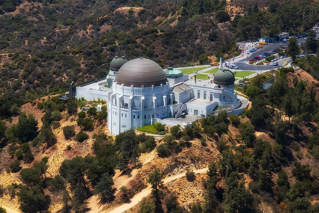 Photo of the Griffith Observatory with a view of Los Angeles.