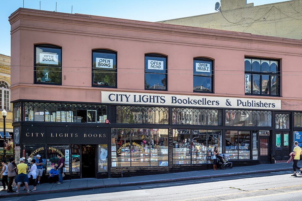 Photo of City Lights Bookstore in SF.