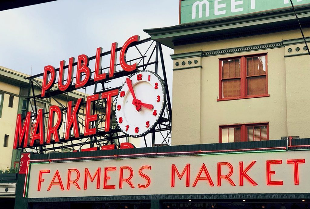 Photo of Pike Place Market in Seattle.