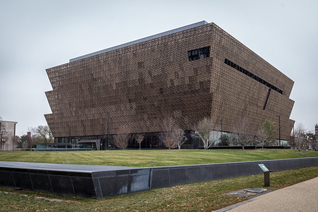 Photo of the National Museum of African American History and Culture.