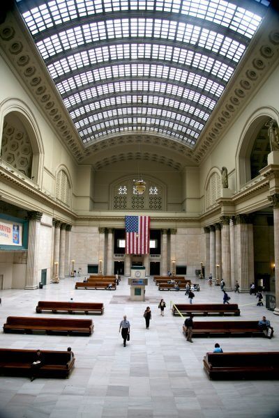 Interior of Union Station in Chicago