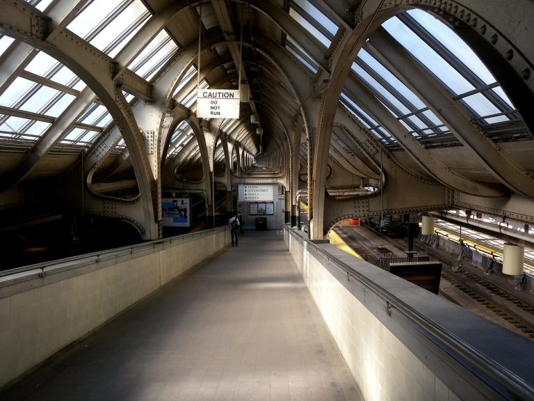 Photo of a transit station in Newark, NJ.