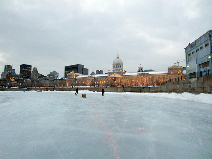 Bonsecours Basin Ice Skating