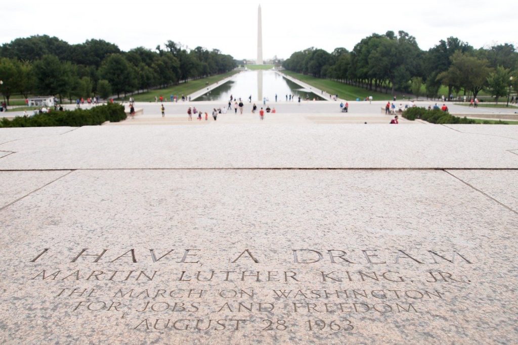Photo taken from the Lincoln Memorial steps.