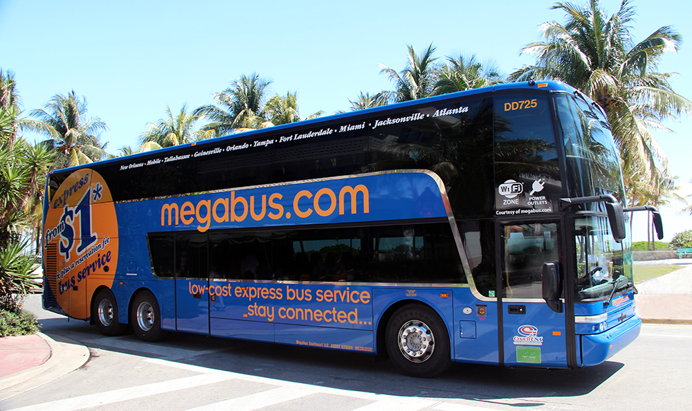 Megabus travel in Florida.