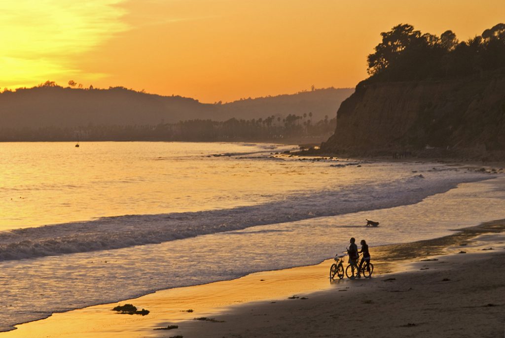 Photo of Butterfly Beach near Santa Barbara.