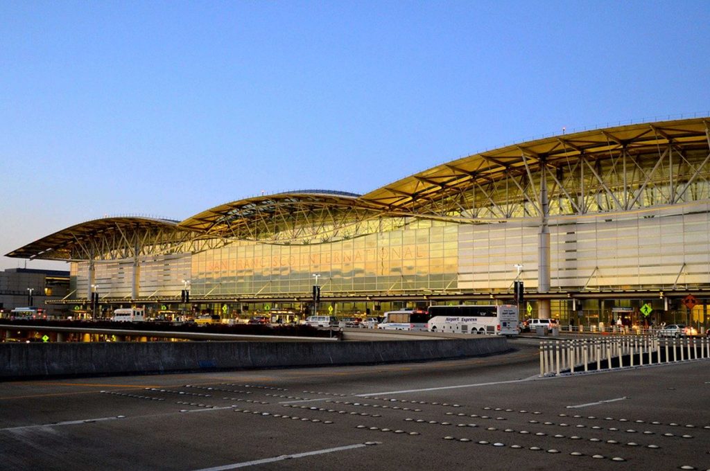 Photo outside of San Francisco Airport's International Terminal.
