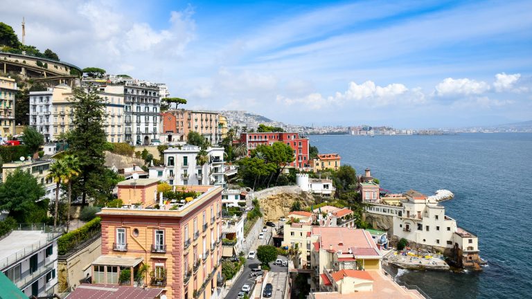 Photo of Naples along the coast of Italy.