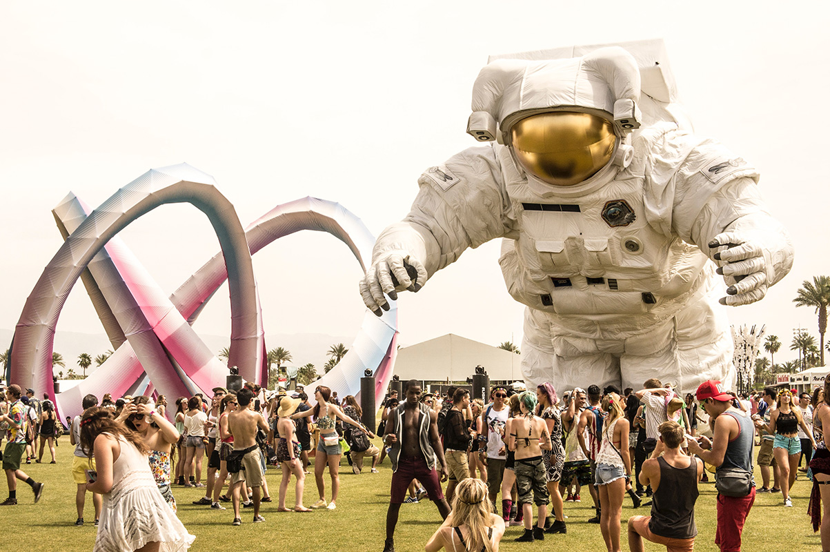 Photo of the Coachella Music Festival grounds.