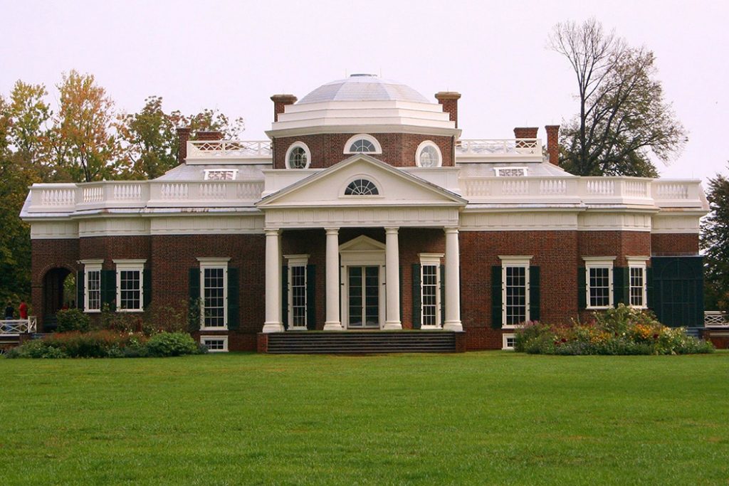 Photo of Monticello in Charlottesville.