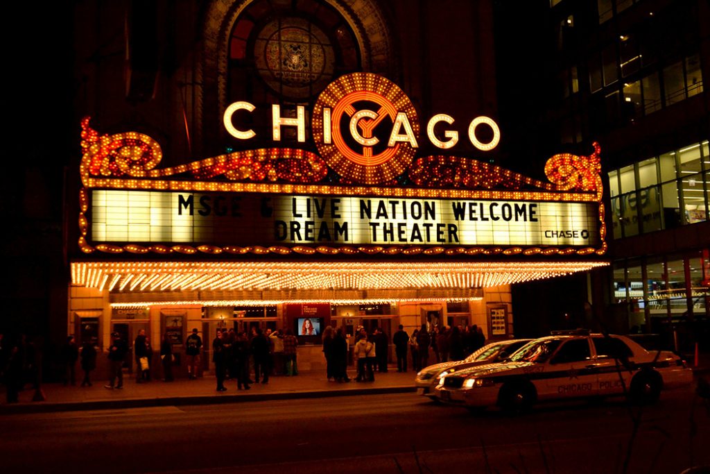 Photo of a Chicago theater in the downtown Loop.