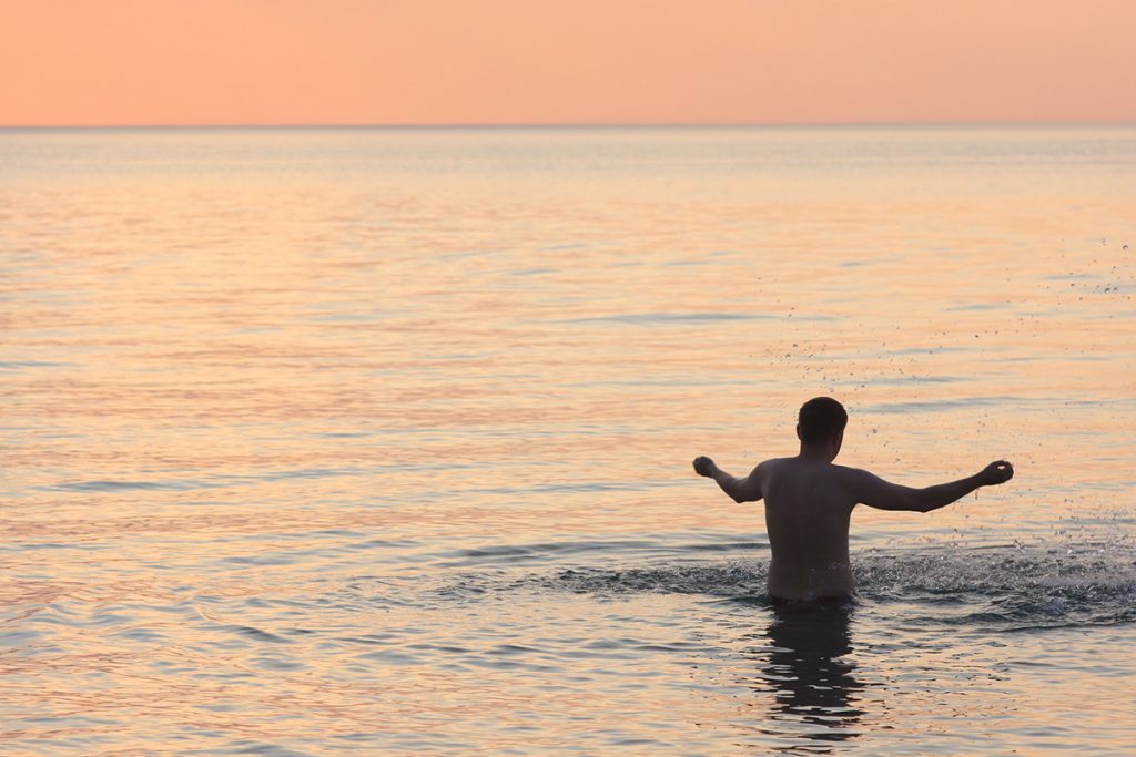 Photo of Lake Michigan from New Buffalo, Michigan.