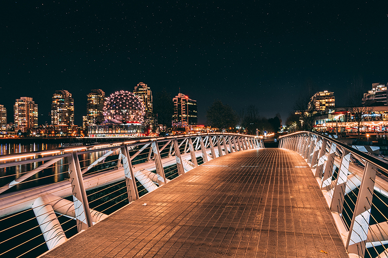 Photo from a bridge over Fraser River in Vancouver, BC.