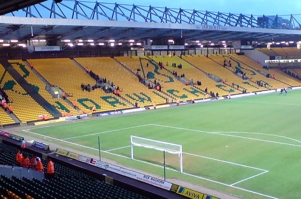 Carrow Road stadium, home of Norwich City FC.
