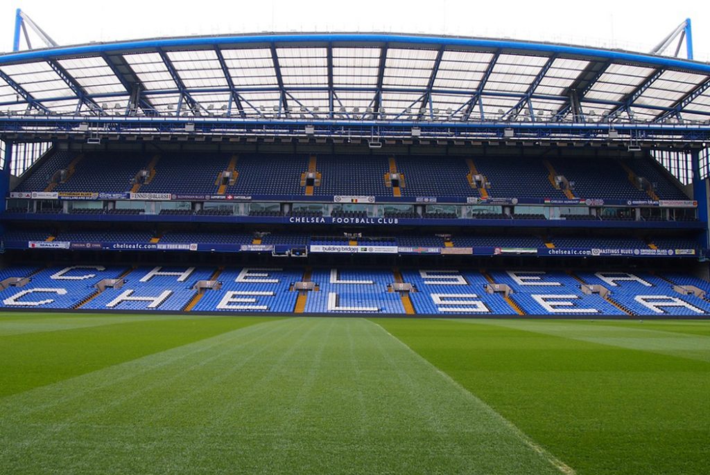 Stamford Bridge, home of Chelsea FC.