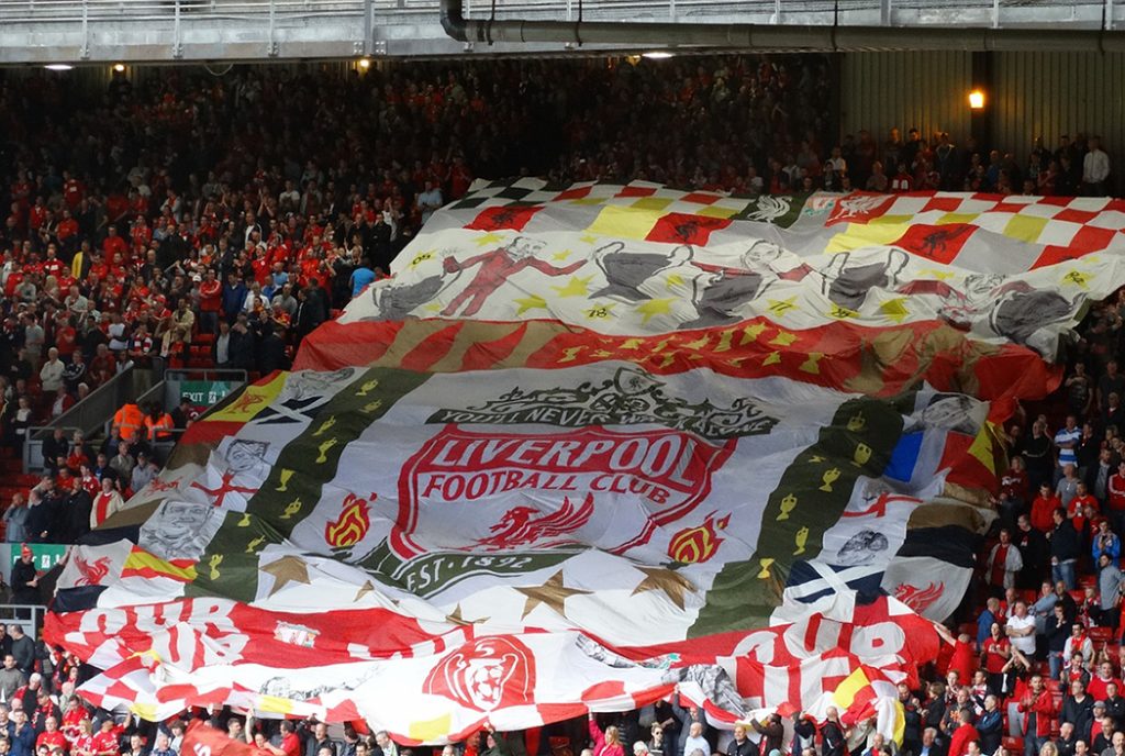 Anfield Stadium, home of Liverpool FC.