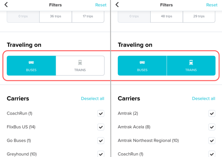 Choose cheap bus tickets, cheap train tickets, or both - Wanderu