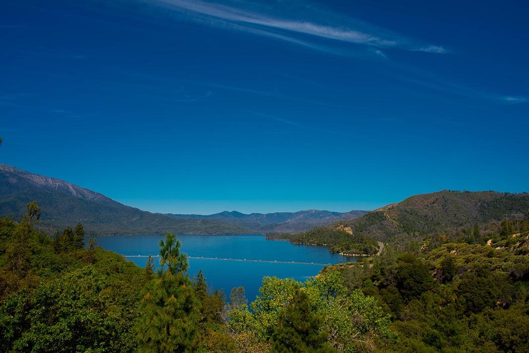 Photo of a lake near Redding, California.
