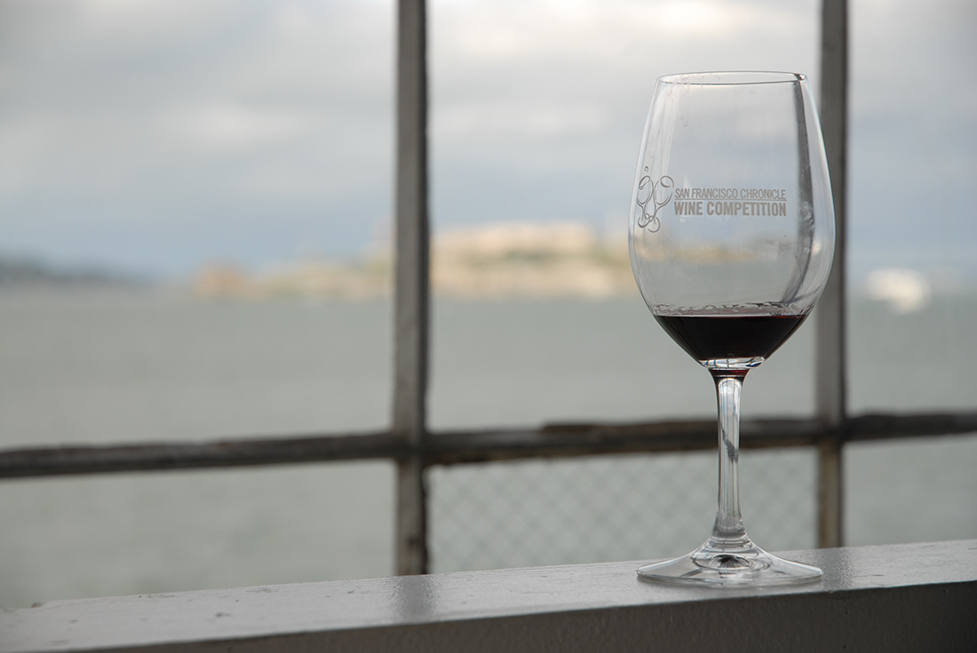 Photo from the 2010 San Francisco Chronicle wine competition, with Alcatraz in the background.